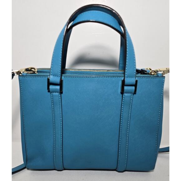 Kate Spade Newbury Lane Turquoise Saffiano Leather Satchel Crossbody Purse - Picture 5 of 15